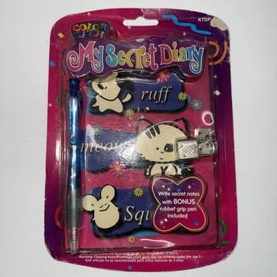 Vintage Color Tech children's My secret diary set with a lock and pen. - Image 1
