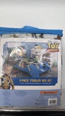 Disney Pixar Toy Story 3-Piece Toddler Bedding Quilt Pillow case Fitted sheet - Image 1