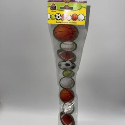 Teacher Created Resources Sports Die-Cut Border Trim (5596) 35 FEET - Image 1