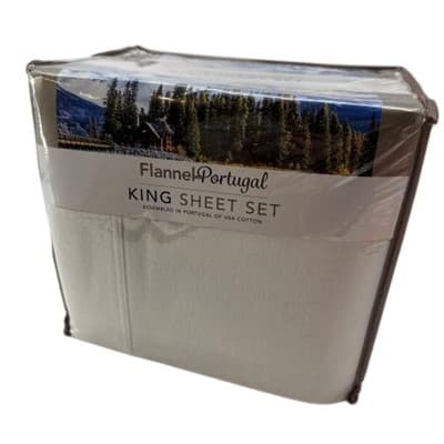 King 4-Piece Portugal Flannel Sheet Set – OEKO-TEX Certified Soft Bedding - Image 1