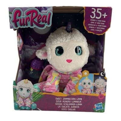 furReal Sweet Jammiecorn Lamb Interactive Plush Toy, Light-Up Toy, 30+ Sounds - Image 1