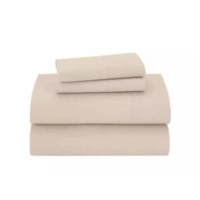 Welspun King 4 Pc Sheet Set Cotton Rich Blend Oyster Gray - Thumbnail 3