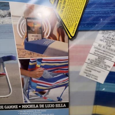 Kirkland Signature Deluxe Beach Backpack Chair Flipflop W Built In Cooler Pouch - Thumbnail 2