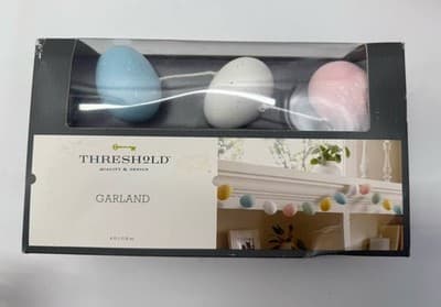 Threshold Easter Speckled Egg Garland Pastel Spring Decor 6ft 1.8m - Image 1