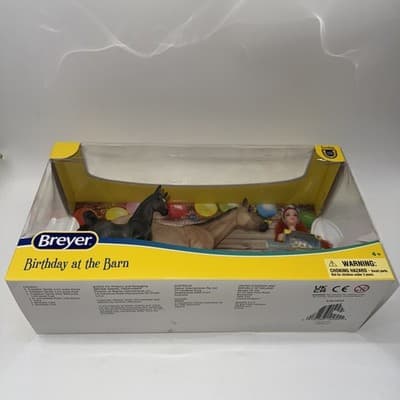 NIB Breyer Freedom Series / Classic Birthday at the Barn Playset • Horses & Girl - Thumbnail 3