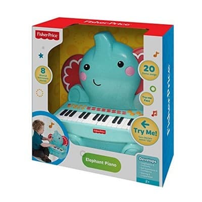 Fisher-Price Elephant Piano ages 2+ - Preloaded songs - Thumbnail 2