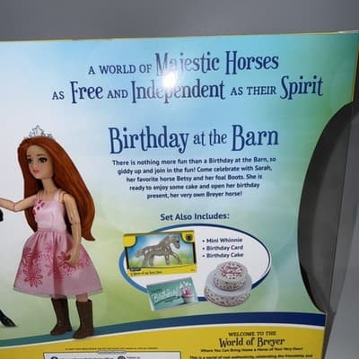 NIB Breyer Freedom Series / Classic Birthday at the Barn Playset • Horses & Girl - Thumbnail 5