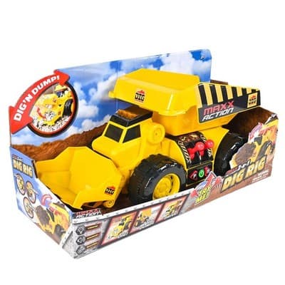 2 in 1 Dump Truck front loader Maxx Action 19 2-N-1 Motorized Dig Rig Toy - Thumbnail 7
