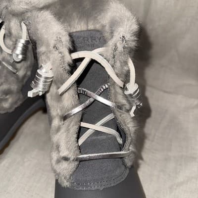 Sperry Maritime Repel Snow Boots Gray Faux Fur Women’s Size 6 Waterproof Winter - Thumbnail 2