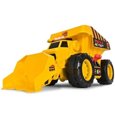2 in 1 Dump Truck front loader Maxx Action 19 2-N-1 Motorized Dig Rig Toy - Thumbnail 2