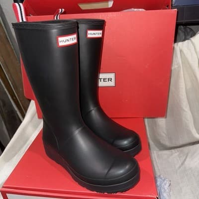 Hunter Women’s Tall Rain Boots Size 8 – Waterproof Rubber Knee High - Image 1
