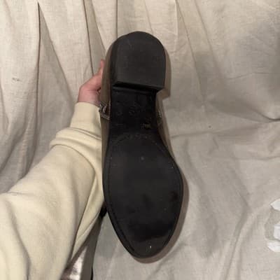 Lucky Brand Basel Bootie Women’s 12 – Metallic Leather Ankle Boots Side Zip - Thumbnail 4