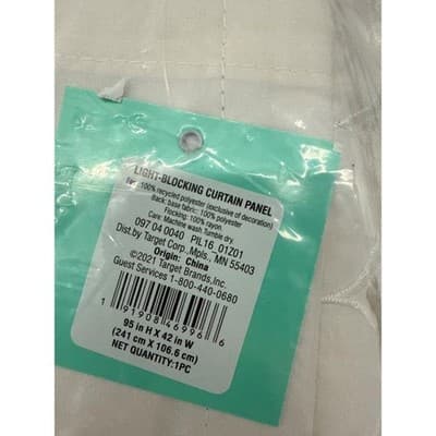 Pillowfort 95 Cream Scallop Blackout Curtain Panel - Thumbnail 3