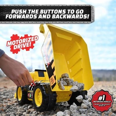 2 in 1 Dump Truck front loader Maxx Action 19 2-N-1 Motorized Dig Rig Toy - Thumbnail 3