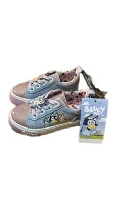 Bluey & Bingo Toddler Girls Size 7 Glitter Slip-On Court Sneakers shoes - Thumbnail 2
