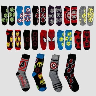 Marvel Mens Socks Advent Calendar 6-12 - Image 1