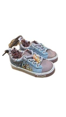 Bluey & Bingo Toddler Girls Size 7 Glitter Slip-On Court Sneakers shoes - Thumbnail 4