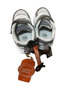 Wonder Nation Toddler Gray Mesh Athletic Sneaker Shoes Size 5 - Thumbnail 3