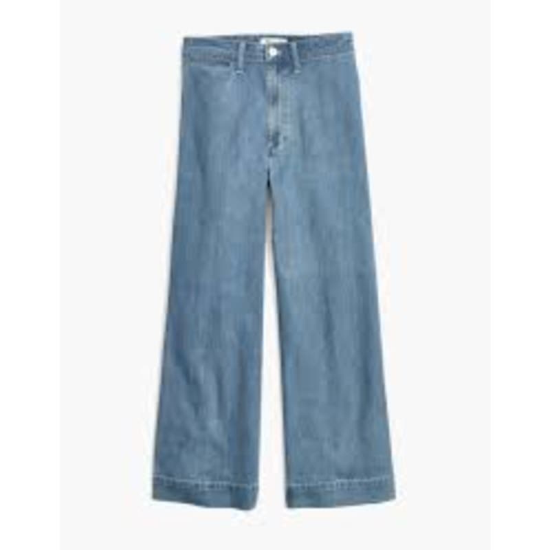 Madewell Emmett Wide-Leg Crop Jeans in Langston Wash - Size 31 - Style # K9147 - Thumbnail 2