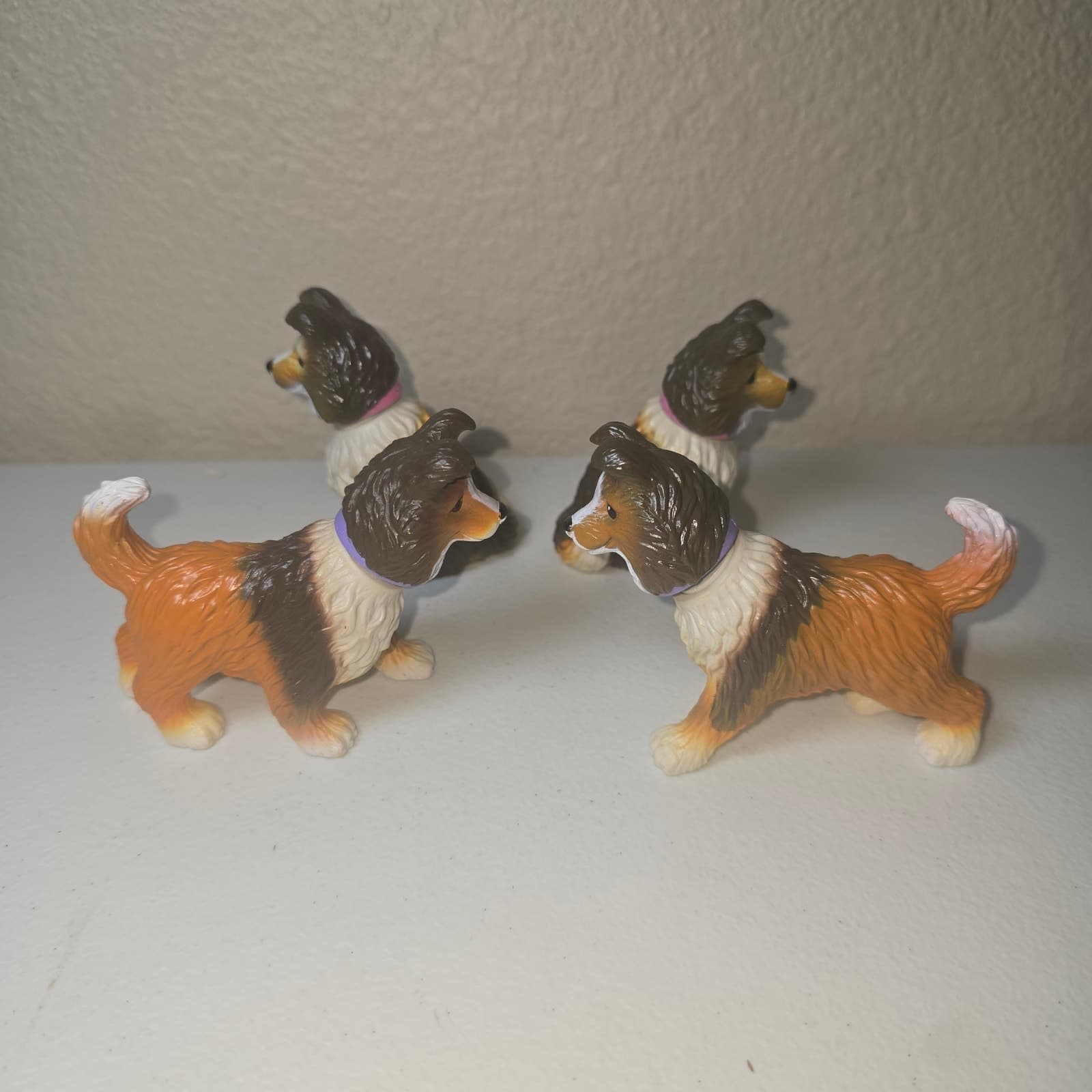 Vintage 2002 Barbie Barkin' Bow Wow Bobblehead Collies - Set of 4 - Thumbnail 2