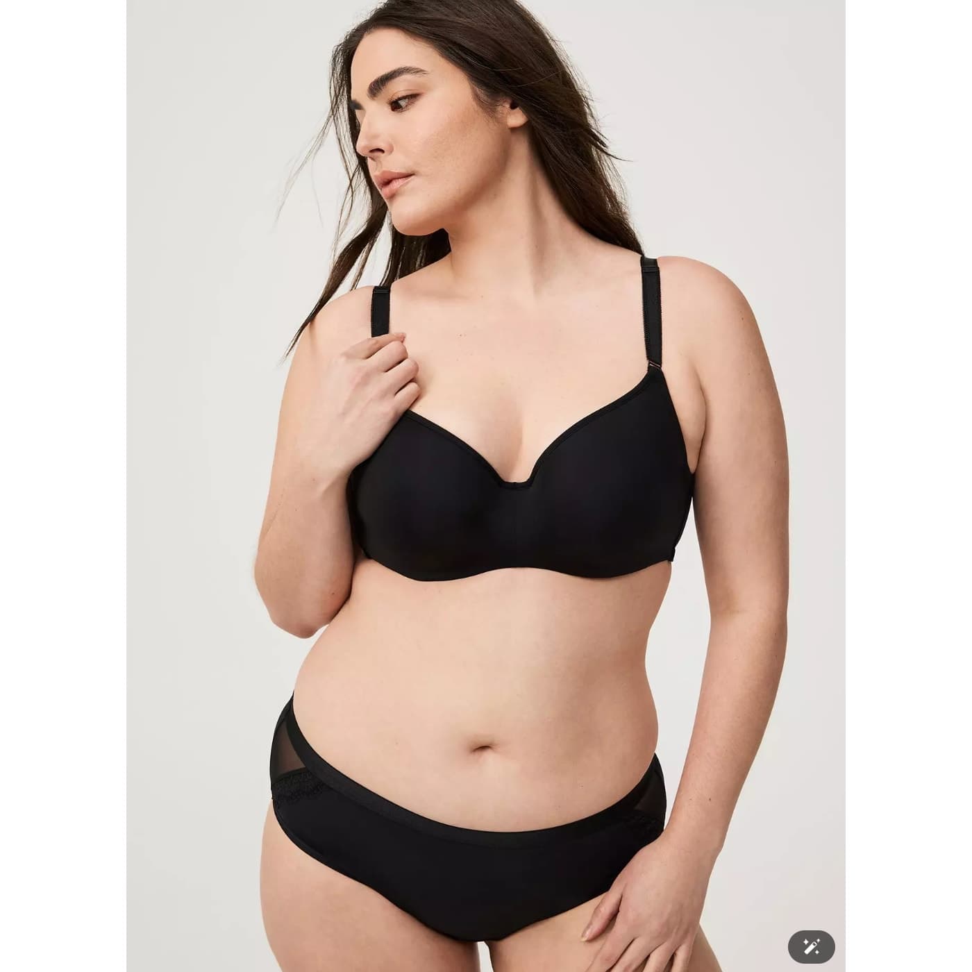 Torrid Curve Plus Size Balconette Lightly Lined Bra - Black - 44G - Thumbnail 3