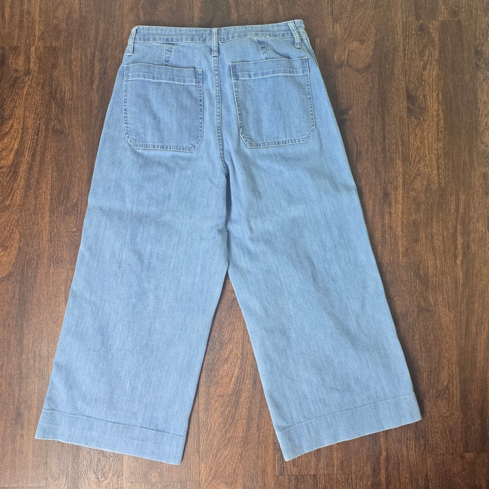 Madewell Emmett Wide-Leg Crop Jeans in Langston Wash - Size 31 - Style # K9147 - Thumbnail 11