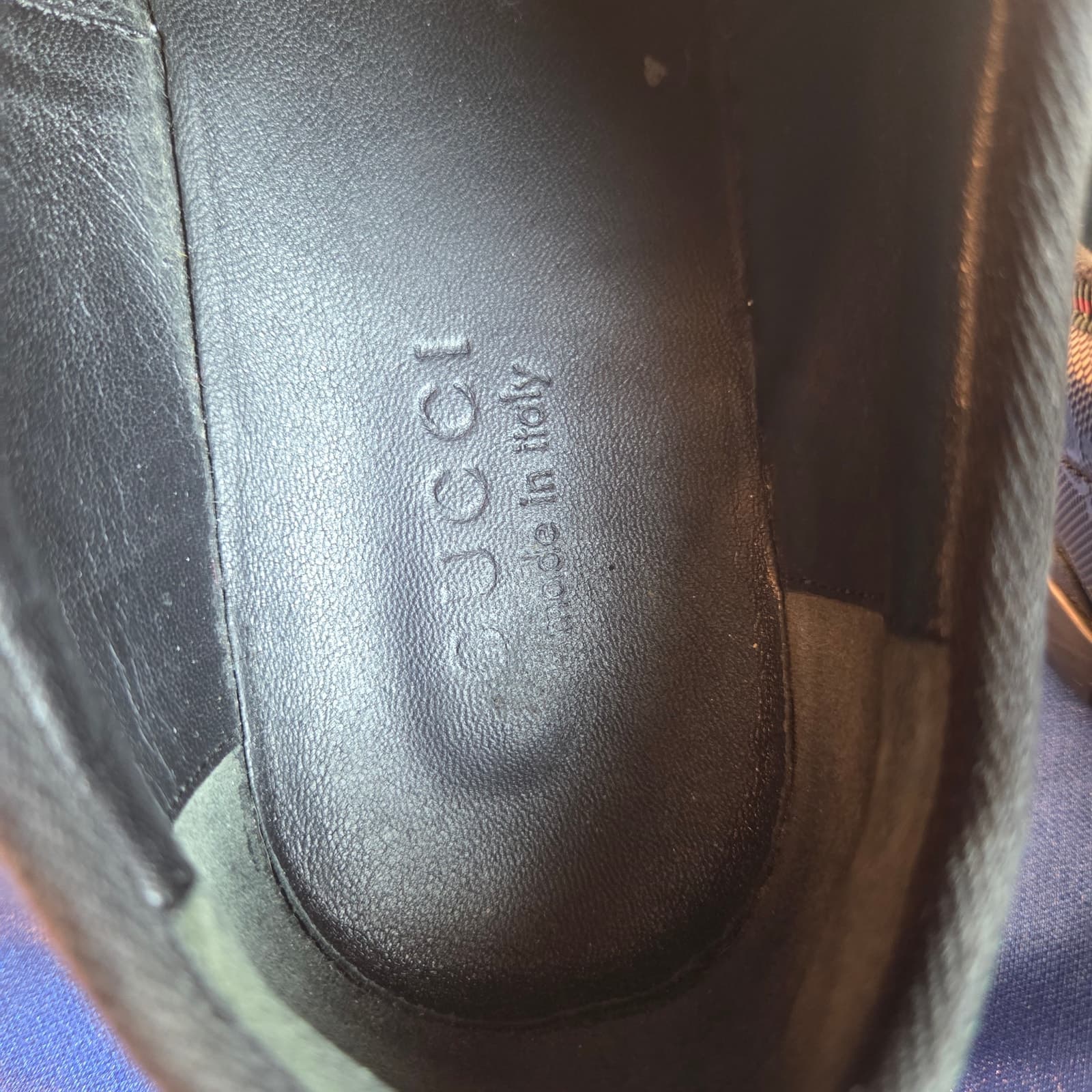 Vintage Gucci Guccissima Imprime Black GG Sneakers 233321 Men's 8/Women's 10 - Thumbnail 9