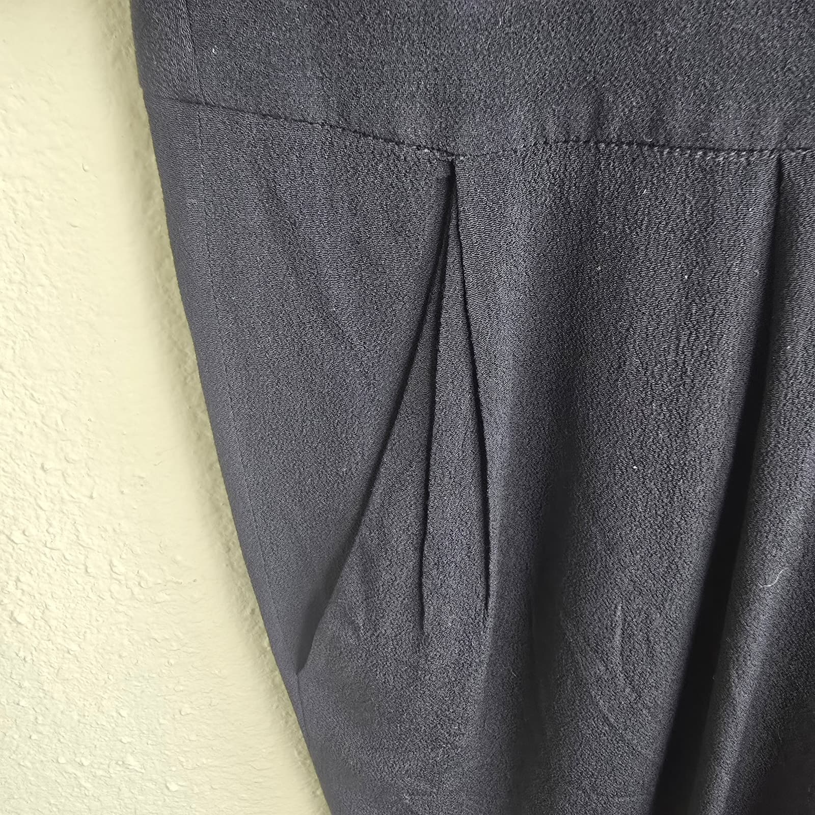 Diane Von Furstenberg Black 1/2 Sleeve 100% Viscose Dezi Jumpsuit - SIze - Thumbnail 9