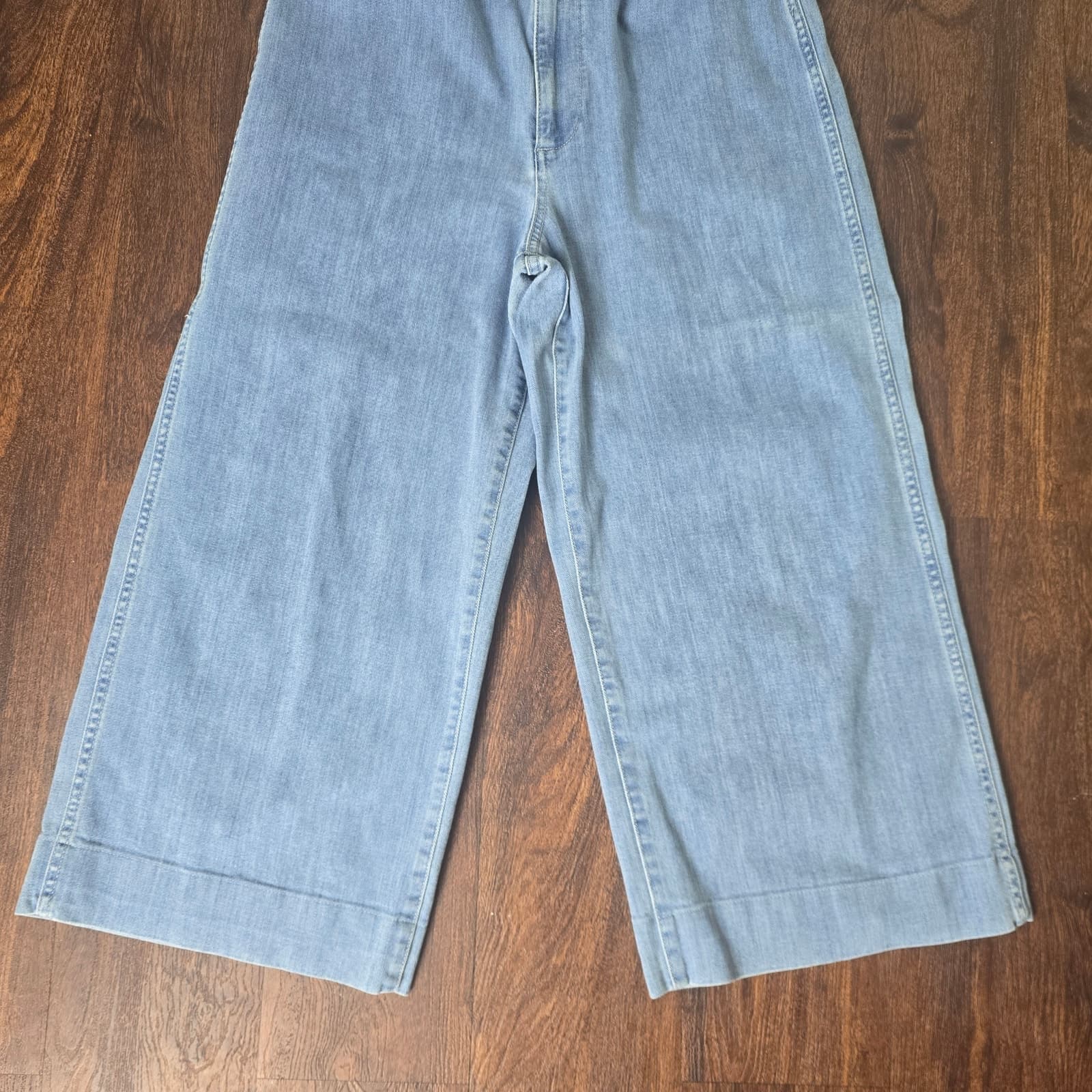 Madewell Emmett Wide-Leg Crop Jeans in Langston Wash - Size 31 - Style # K9147 - Thumbnail 10
