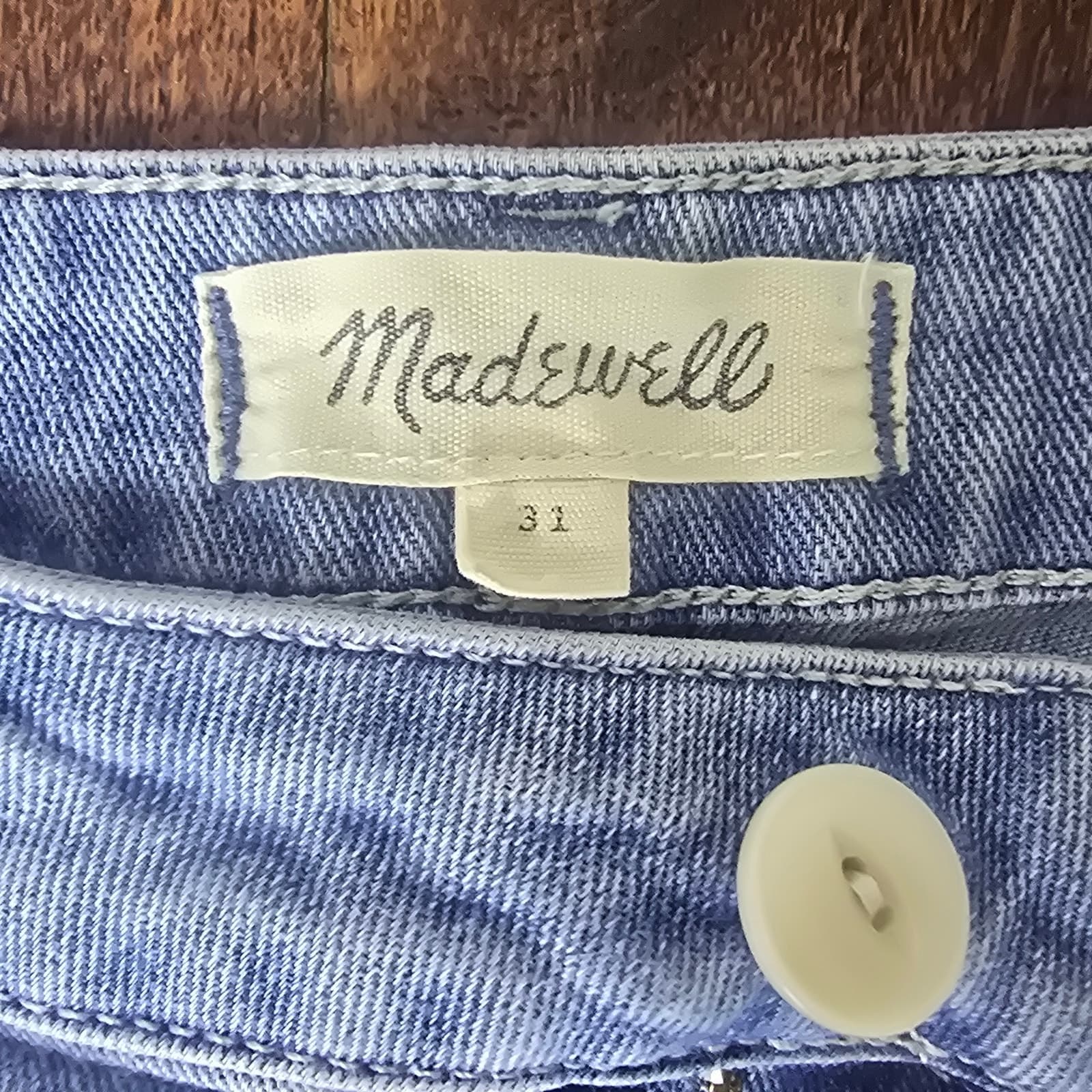 Madewell Emmett Wide-Leg Crop Jeans in Langston Wash - Size 31 - Style # K9147 - Thumbnail 8