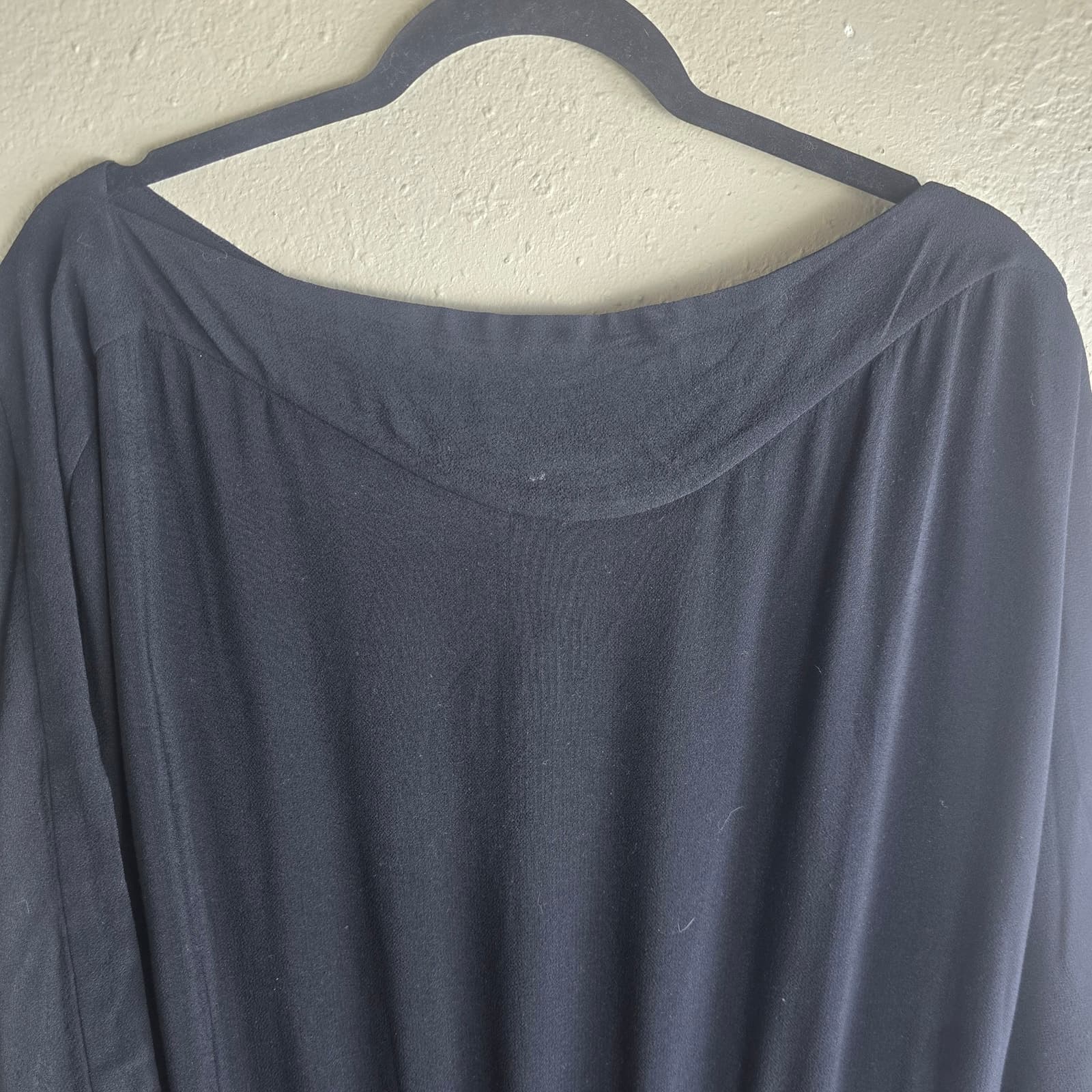 Diane Von Furstenberg Black 1/2 Sleeve 100% Viscose Dezi Jumpsuit - SIze - Thumbnail 10