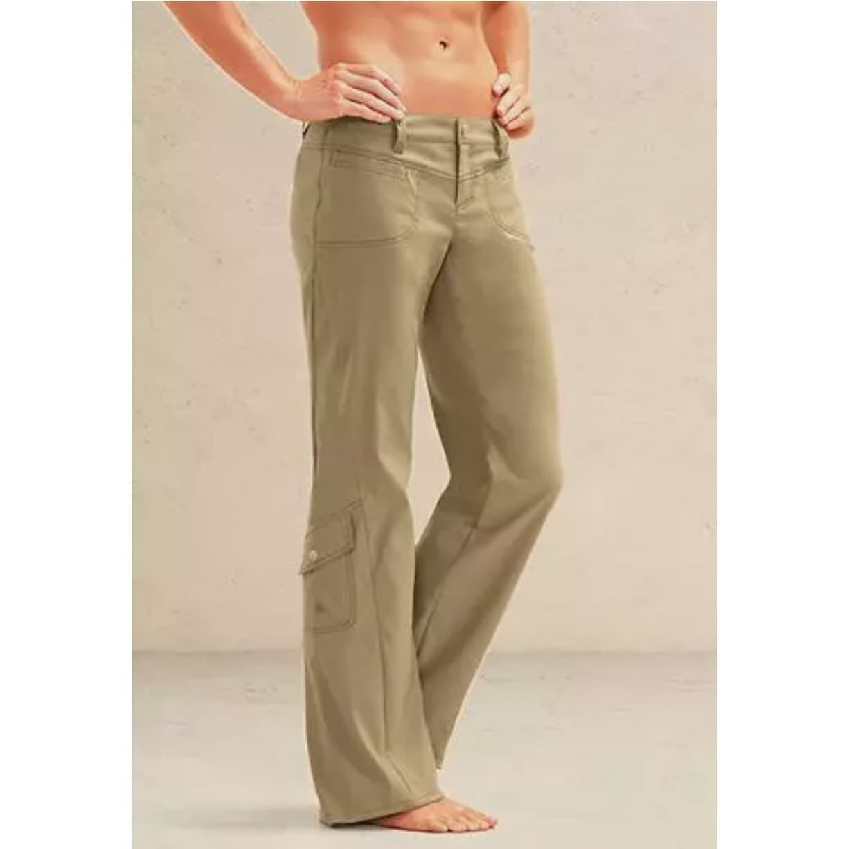 Athleta Khaki Dipper Utility Cargo Carpenter Pants - Size 4 - Style # 683761 - Image 1