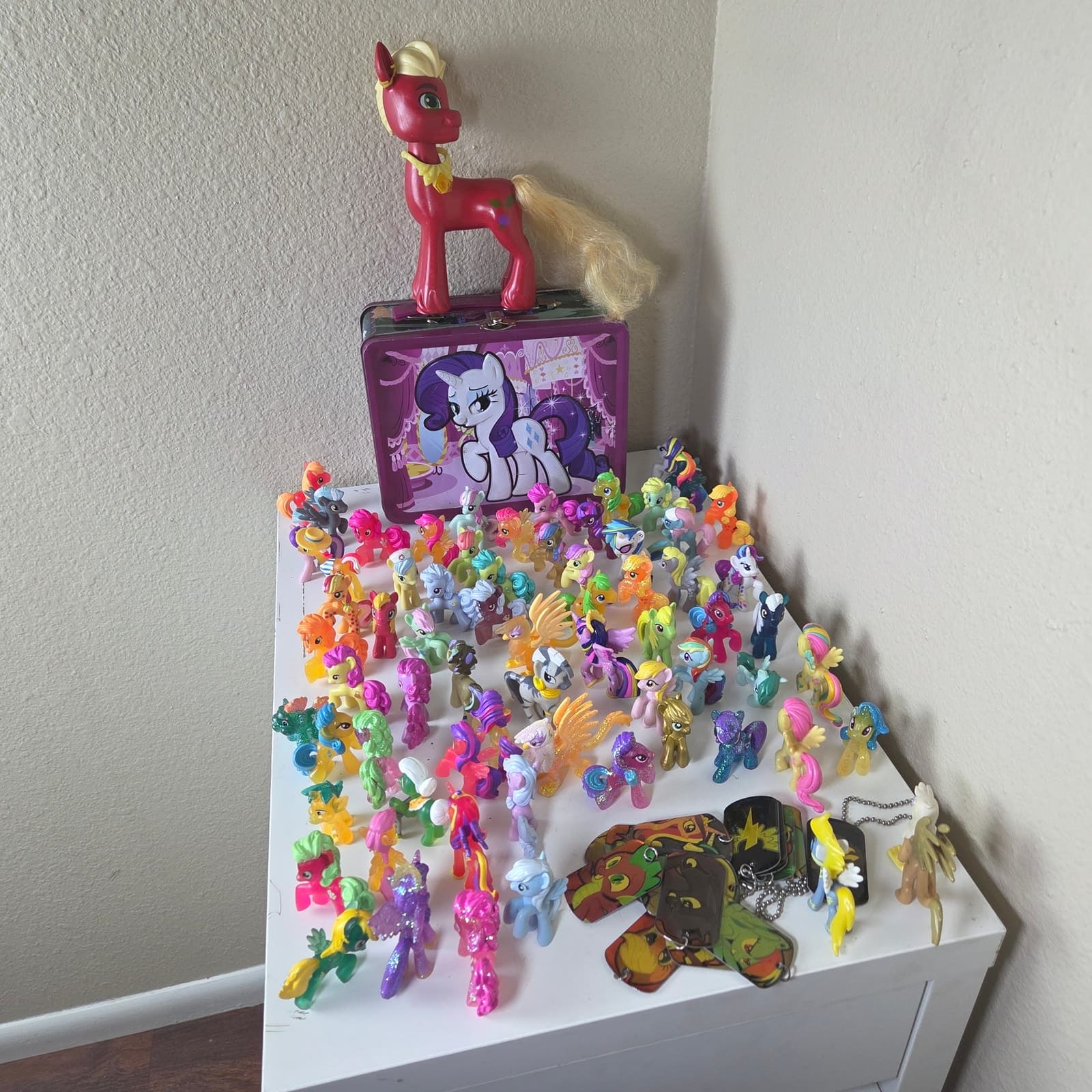 My Little Pony GIANT Bundle Of Mini Figures, Metal Lunchbox, Dog Tags & G5 Pony - Image 1