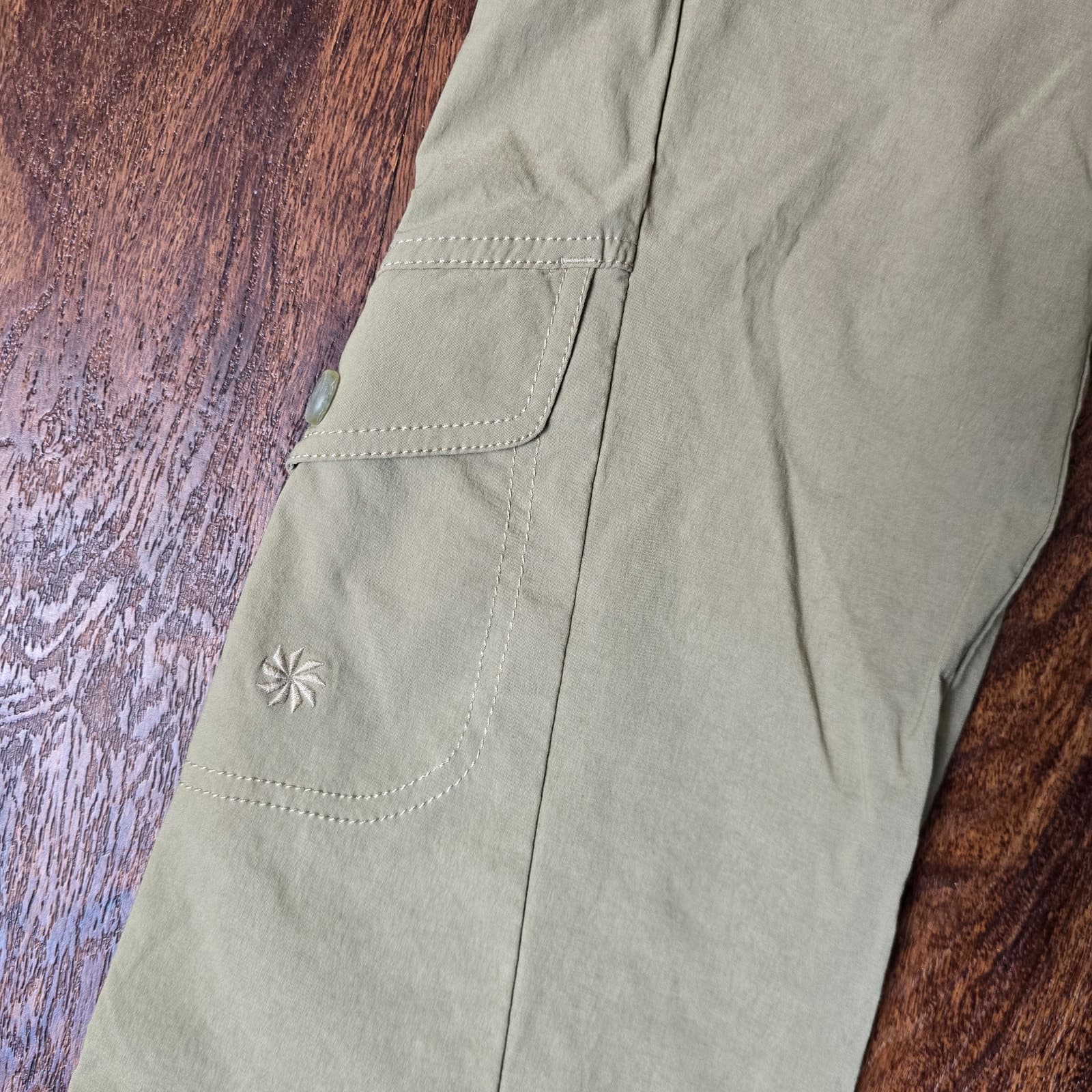 Athleta Khaki Dipper Utility Cargo Carpenter Pants - Size 4 - Style # 683761 - Thumbnail 7