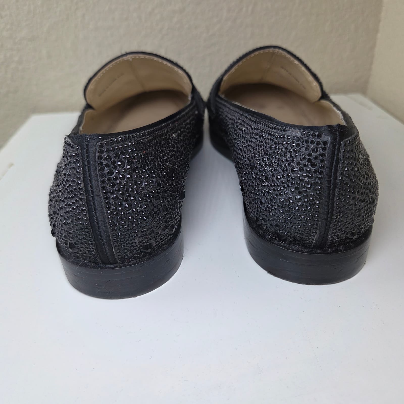 Betsey Johnson Aron Penny Loafers - Black Rhinestone - Size 8 - Thumbnail 7