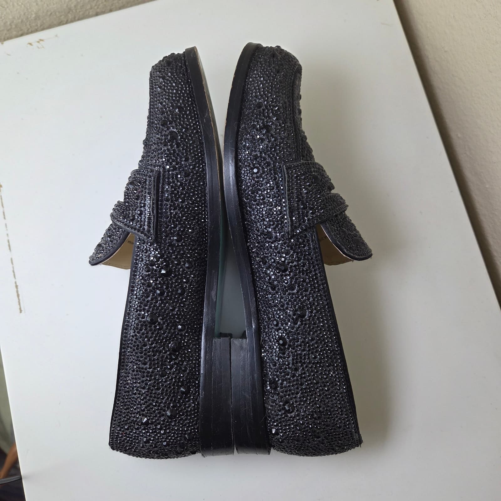 Betsey Johnson Aron Penny Loafers - Black Rhinestone - Size 8 - Thumbnail 9