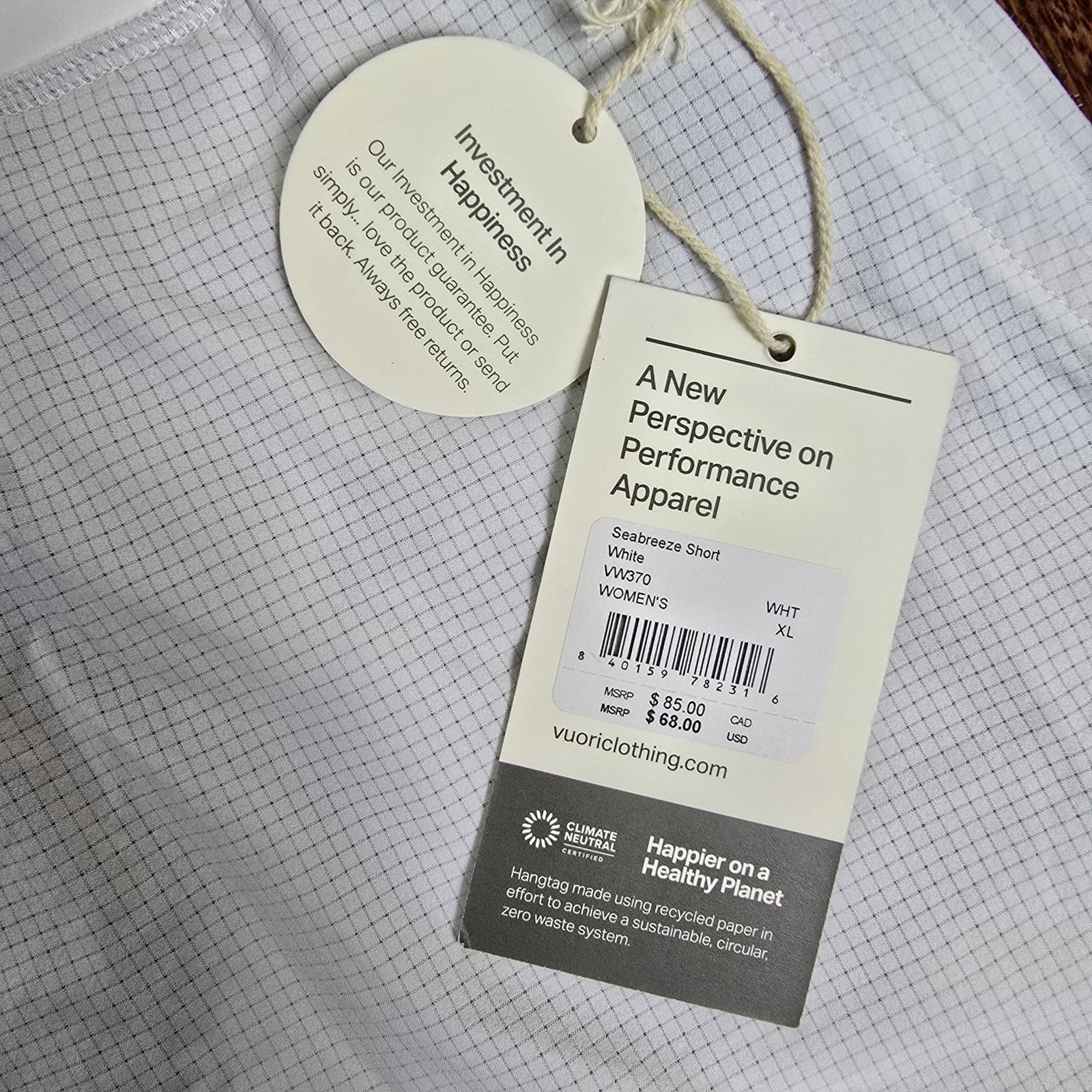 Vuori Seabreeze Shorts - White Kansas City Royals - Size XL - Thumbnail 10