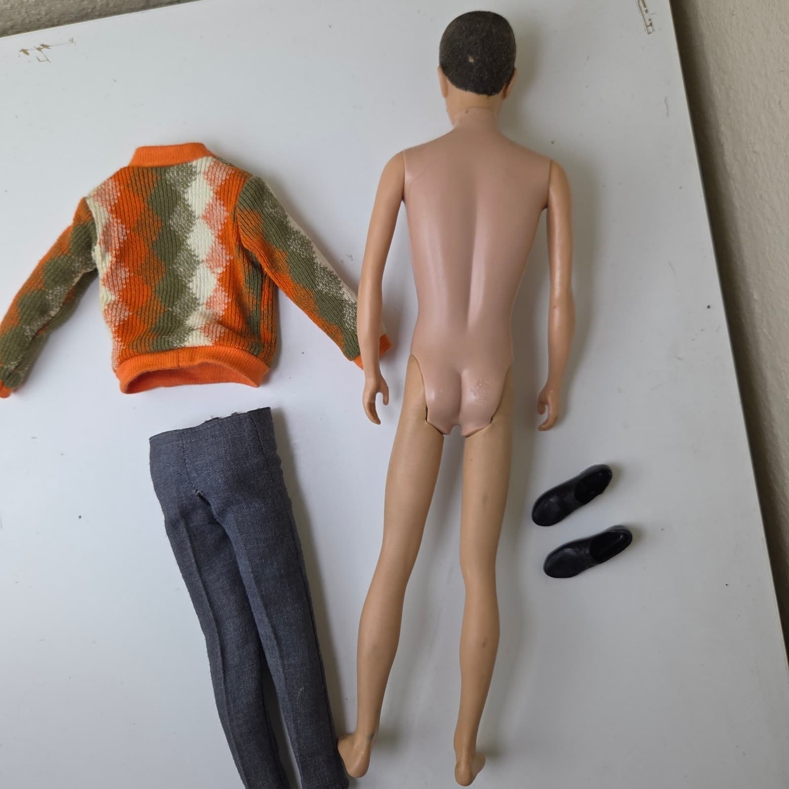 Vintage 1960s Original Brown Flocked Hair Ken Doll Roller Skate Date Outfit - Thumbnail 7