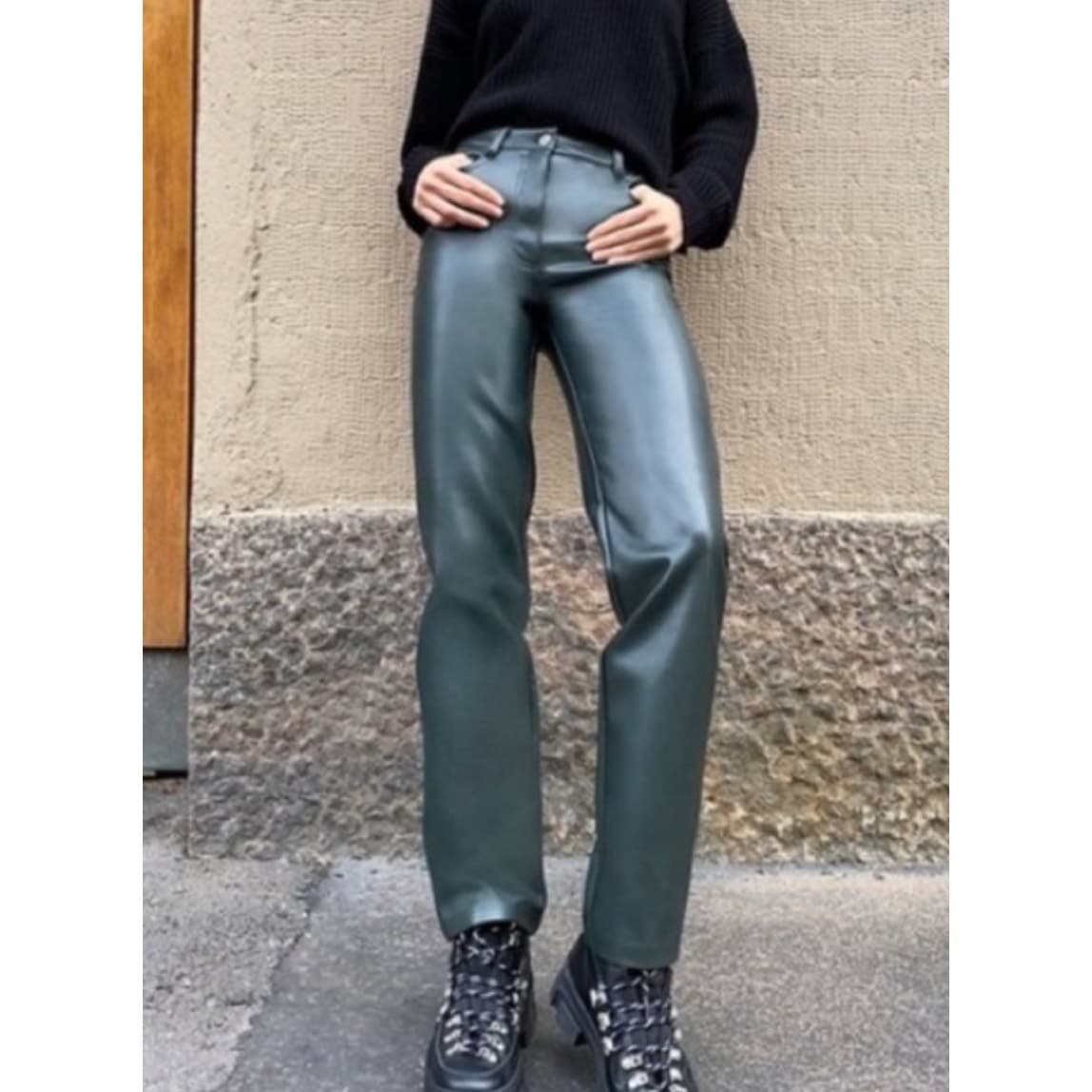 Wilfred The Melina Pant High-waisted Vegan Leather - Size 8 - Green - 81518 - Thumbnail 8