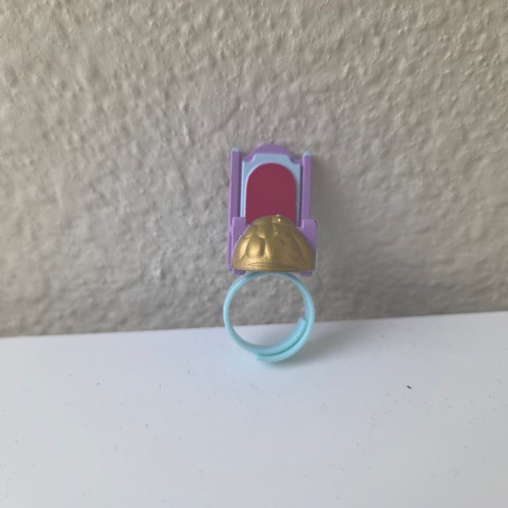 Vintage 1990 Polly Pocket Polly Plays Princess Throne Ring - Ring Only - Image 1