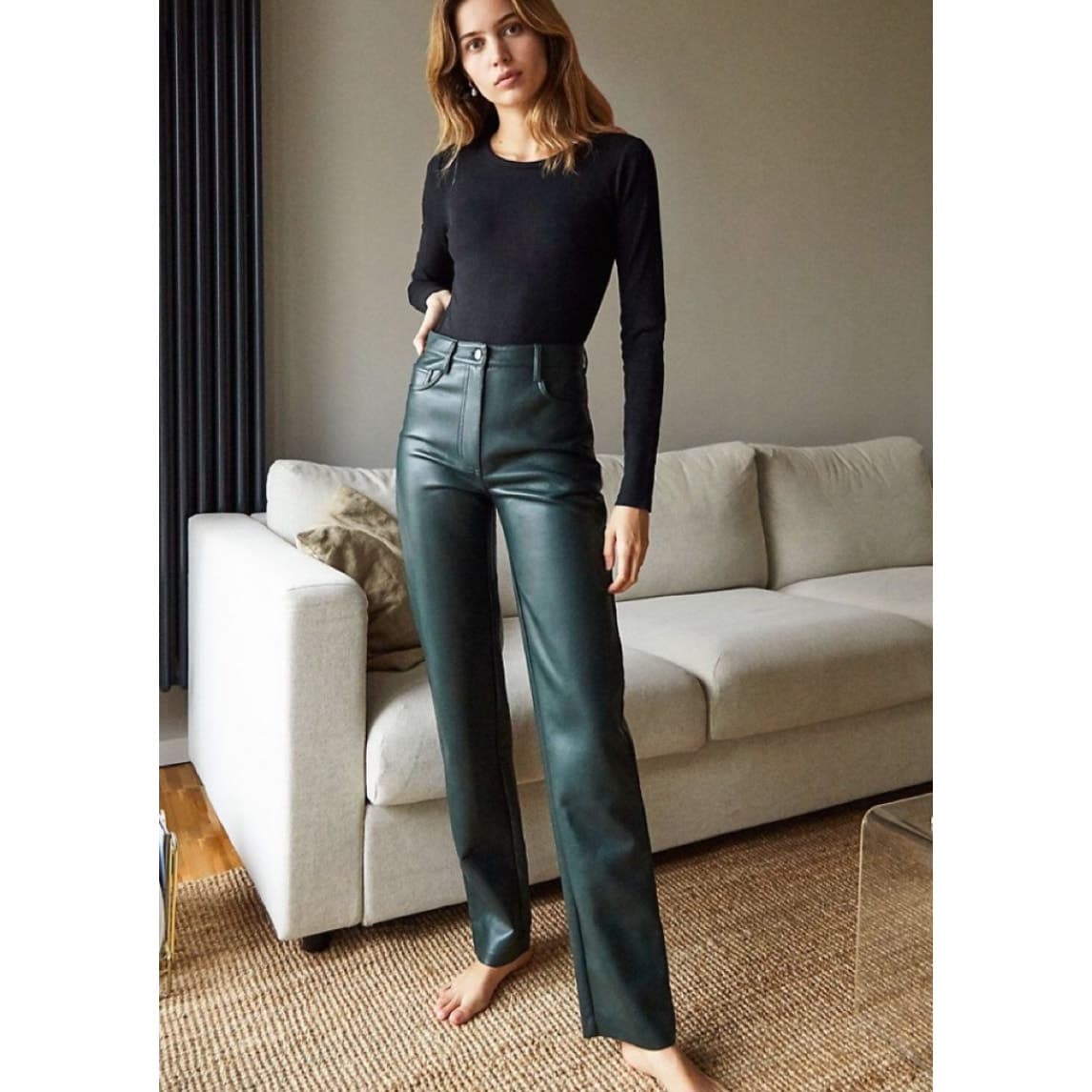 Wilfred The Melina Pant High-waisted Vegan Leather - Size 8 - Green - 81518 - Thumbnail 9