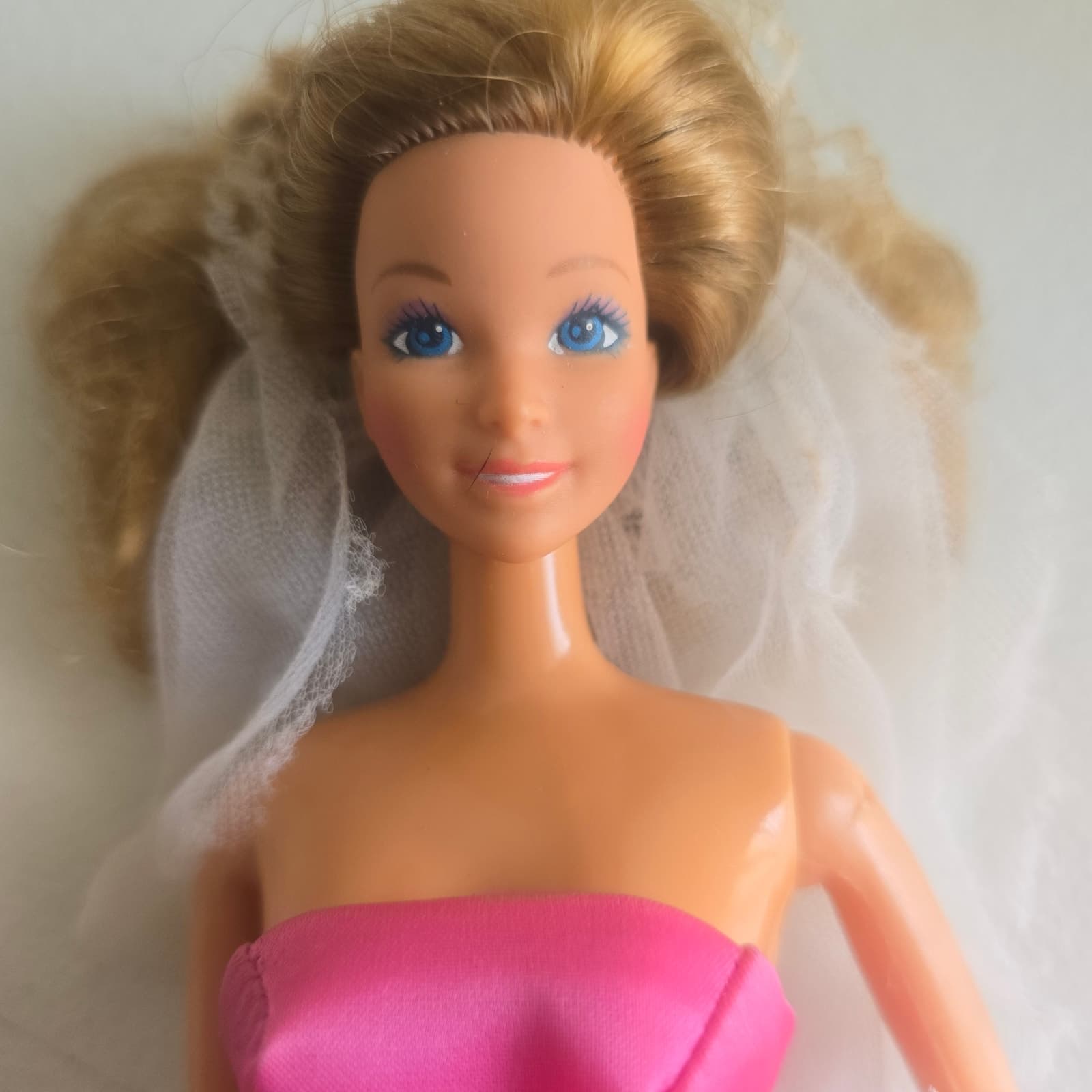 Vintage 1980's Mattel Heart Family Mom Doll with Sweet Roses PJ Dress - Thumbnail 2