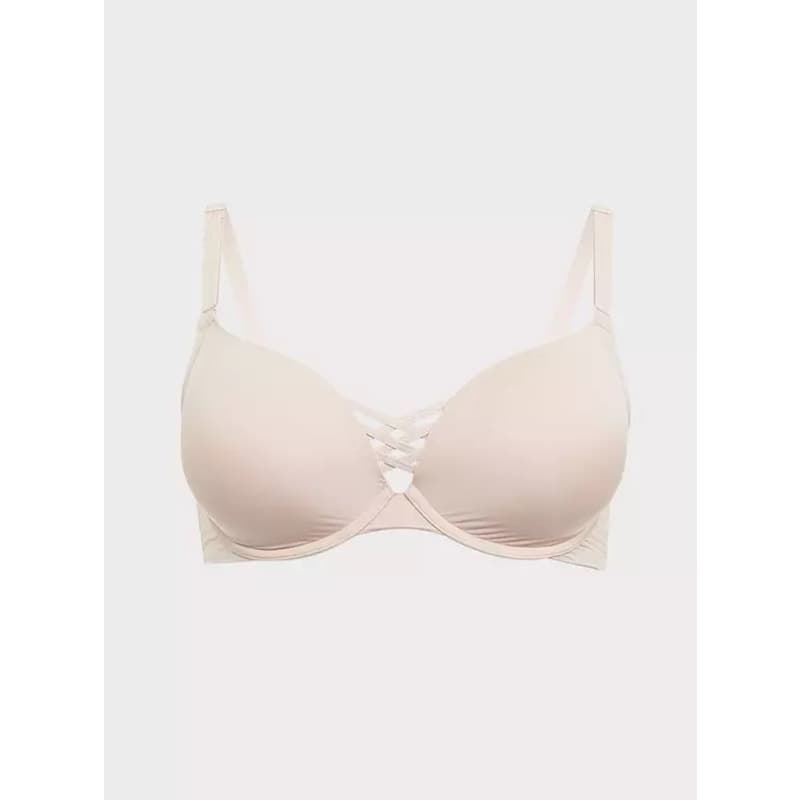 Torrid XO Plunge Push-Up Bra Color Rose Dust Size 40DD Item # 11854336 - Image 1