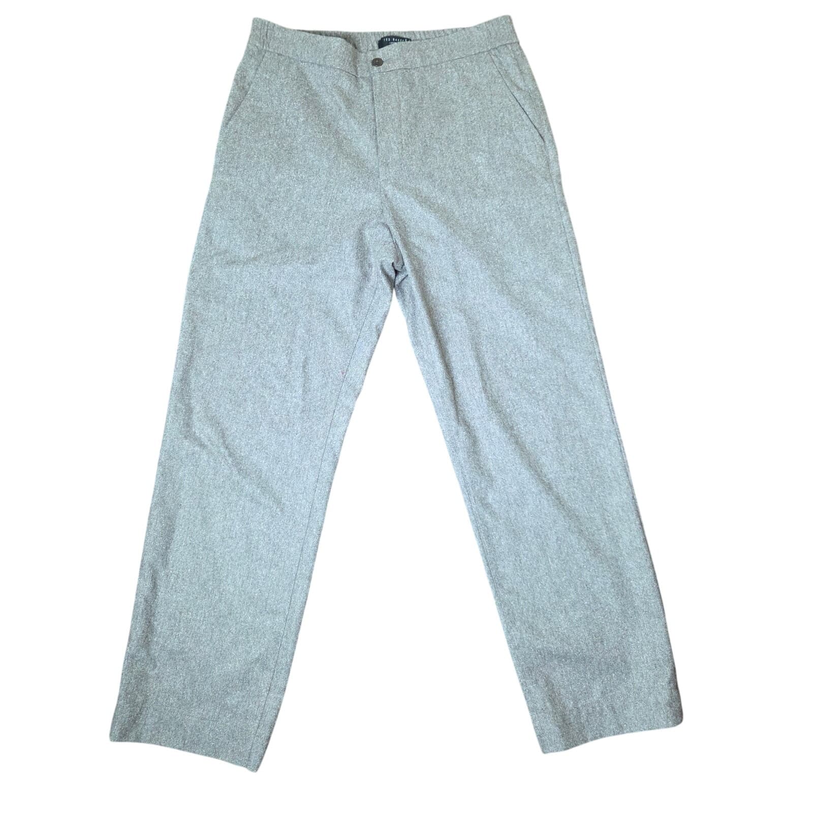 Women's Authentic Ted Baker London Brown Wool Blend Dress Pants - Size 30R - Image 1