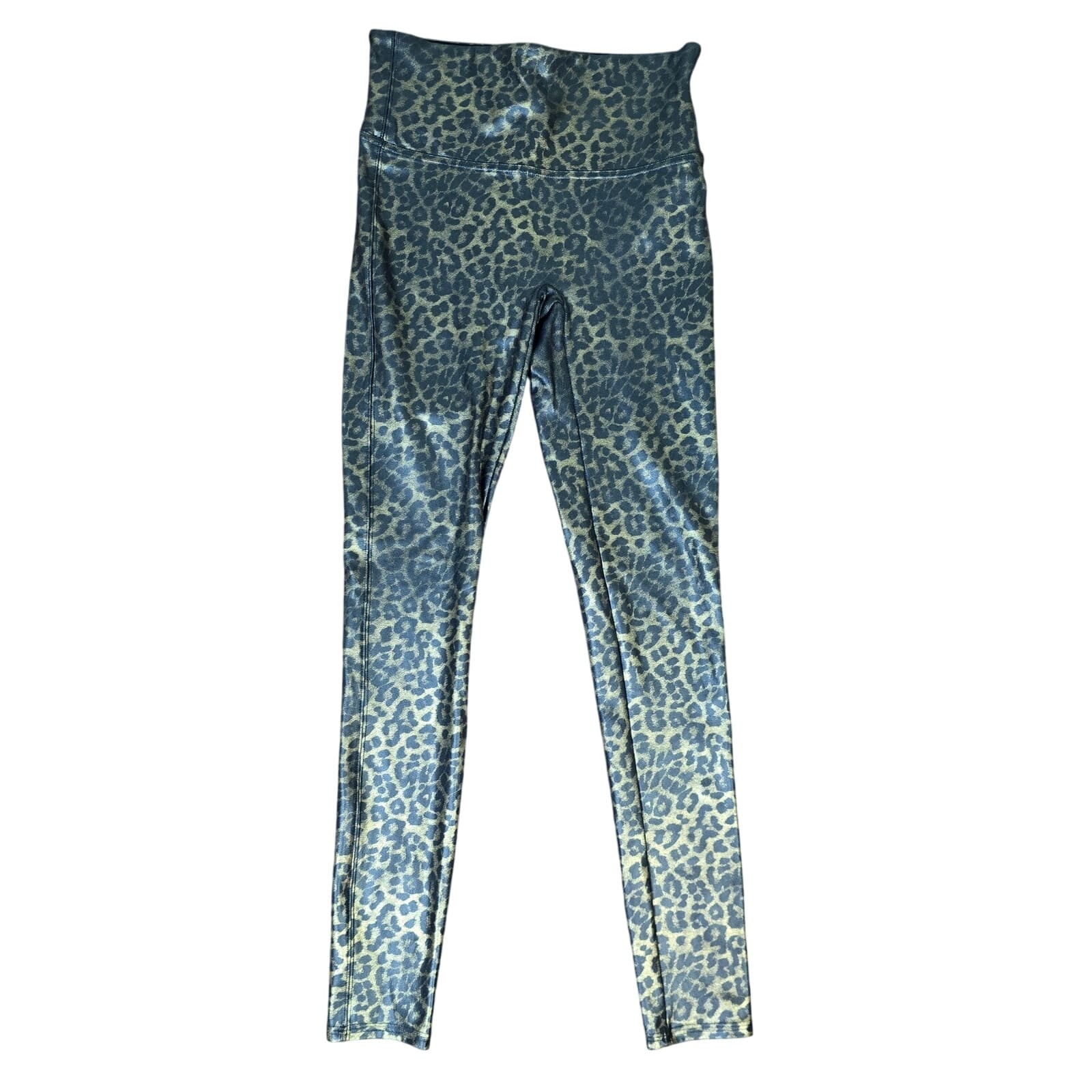 SPANX Faux Leather Leopard Shine Leggings - Small - NWOT - Image 1
