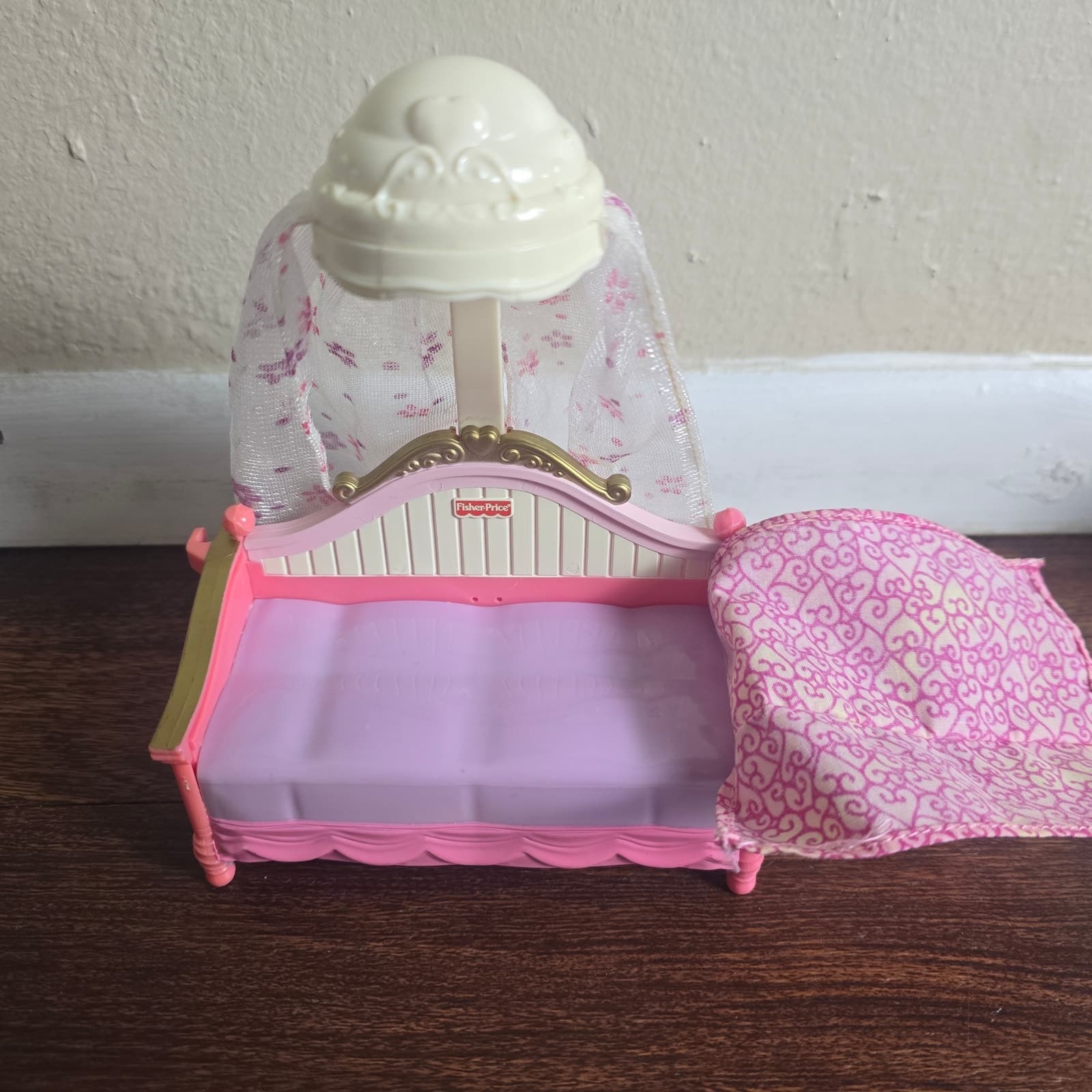 Fisher Price Loving Family Dollhouse Furniture Girls Bedroom Canopy Daybed - Thumbnail 5