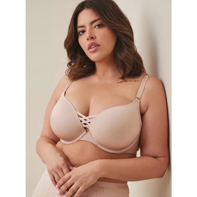 Torrid XO Plunge Push-Up Bra Color Rose Dust Size 40DD Item # 11854336 - Thumbnail 2