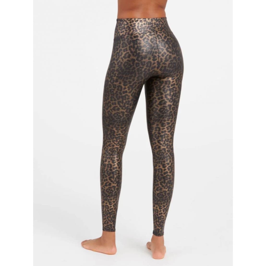SPANX Faux Leather Leopard Shine Leggings - Small - NWOT - Thumbnail 4