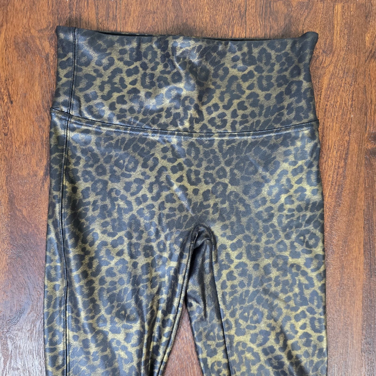SPANX Faux Leather Leopard Shine Leggings - Small - NWOT - Thumbnail 5