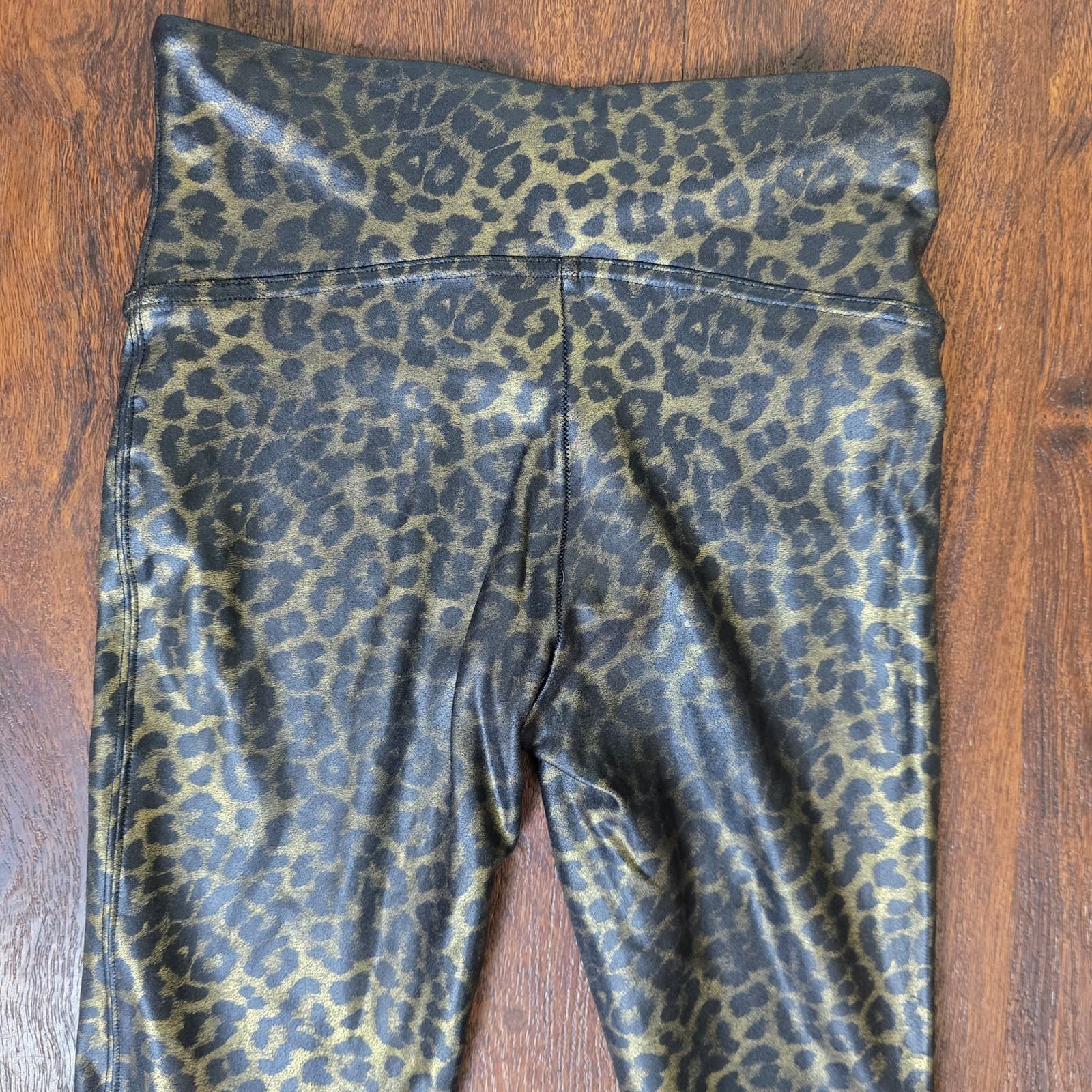 SPANX Faux Leather Leopard Shine Leggings - Small - NWOT - Thumbnail 8